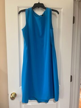 Nicole Miller Bright Turquoise Sleeveless Midi Dress